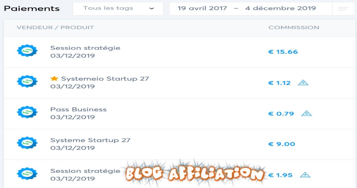 28,52 euros en affiliation SystemeIO