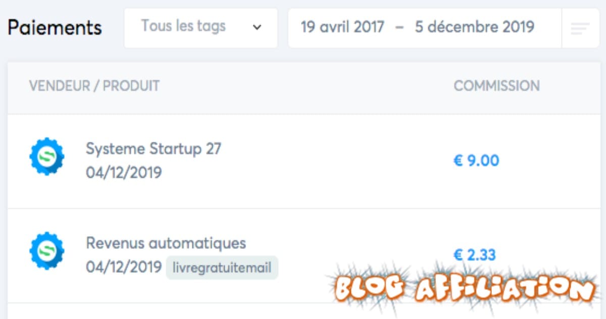 11,33 euros en affiliation SystemeIO