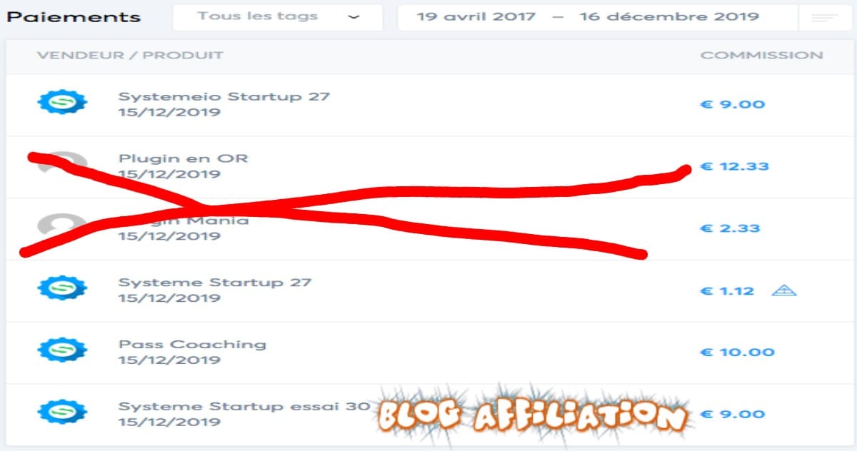 29,12 euros en affiliation SystemeIO