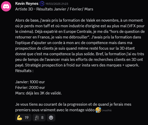 Témoignage de succès