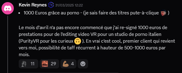 Témoignage de succès