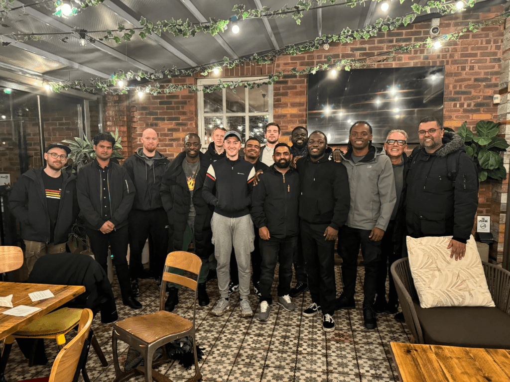 Members of the Men's Prosperity Club, a community programme supporting men's mental health and social inclusion