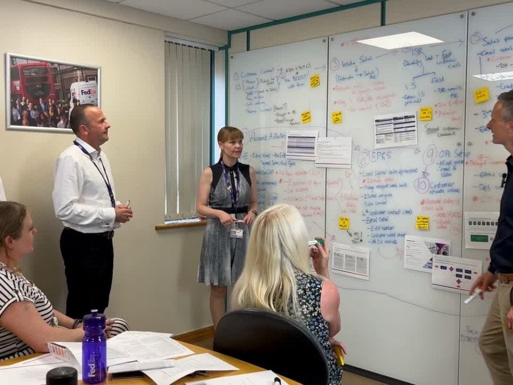 A strategic project brainstorming session with the FedEx Express team, applying commercial supply chain discipline to complex problem solving
