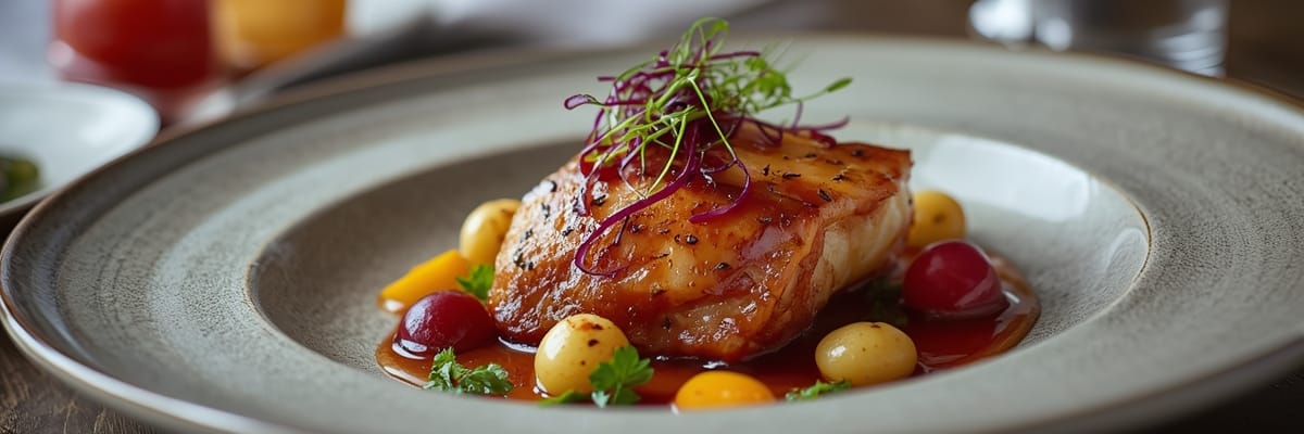 gourmet restaurant dish closeup