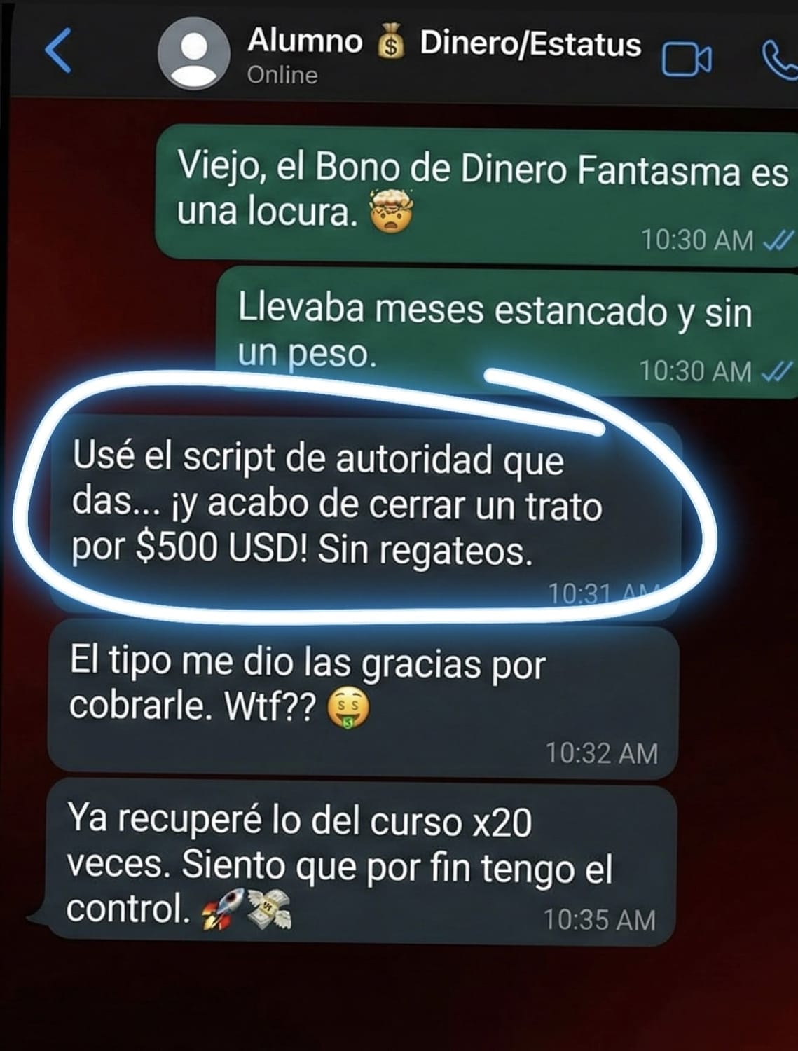 Testimonio Dinero