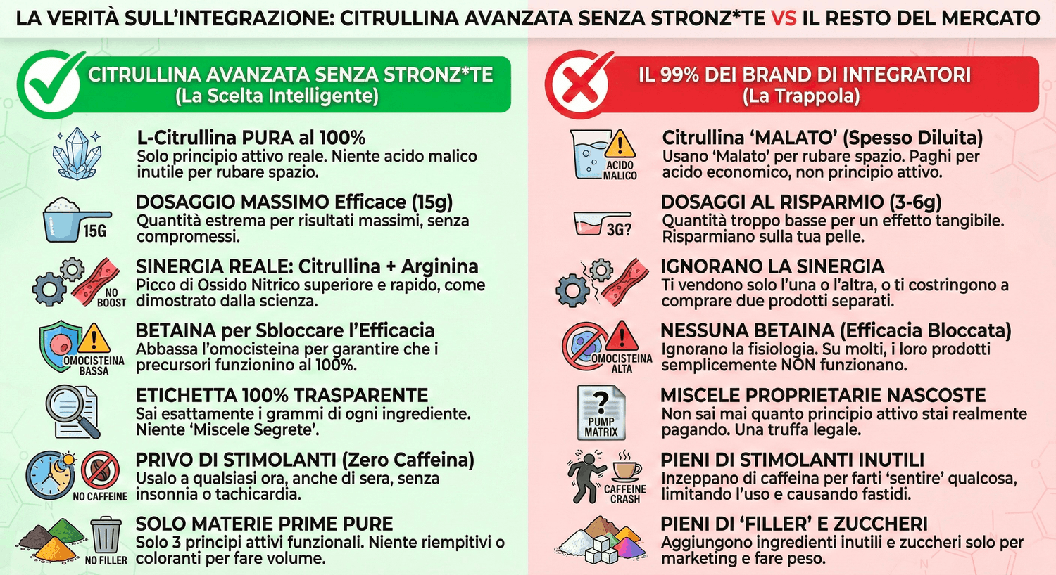 Citrullina Avanzata vs Il 99% dei Brand