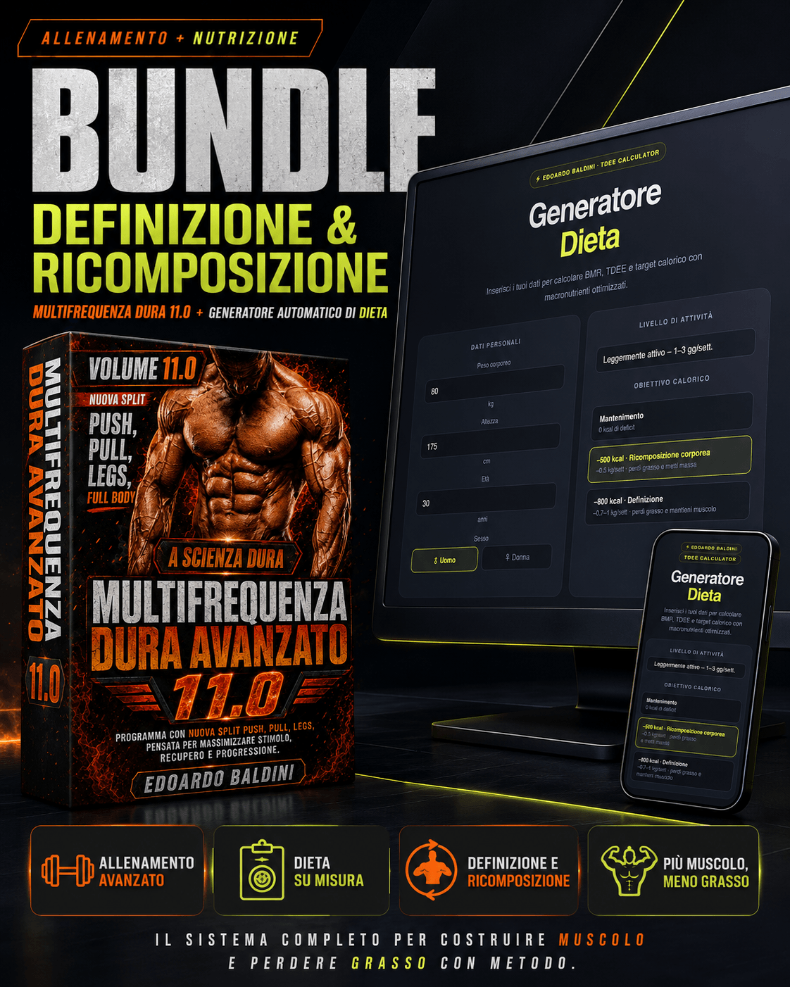 11.0 + Generatore Dieta Definizione e Ricomposizione