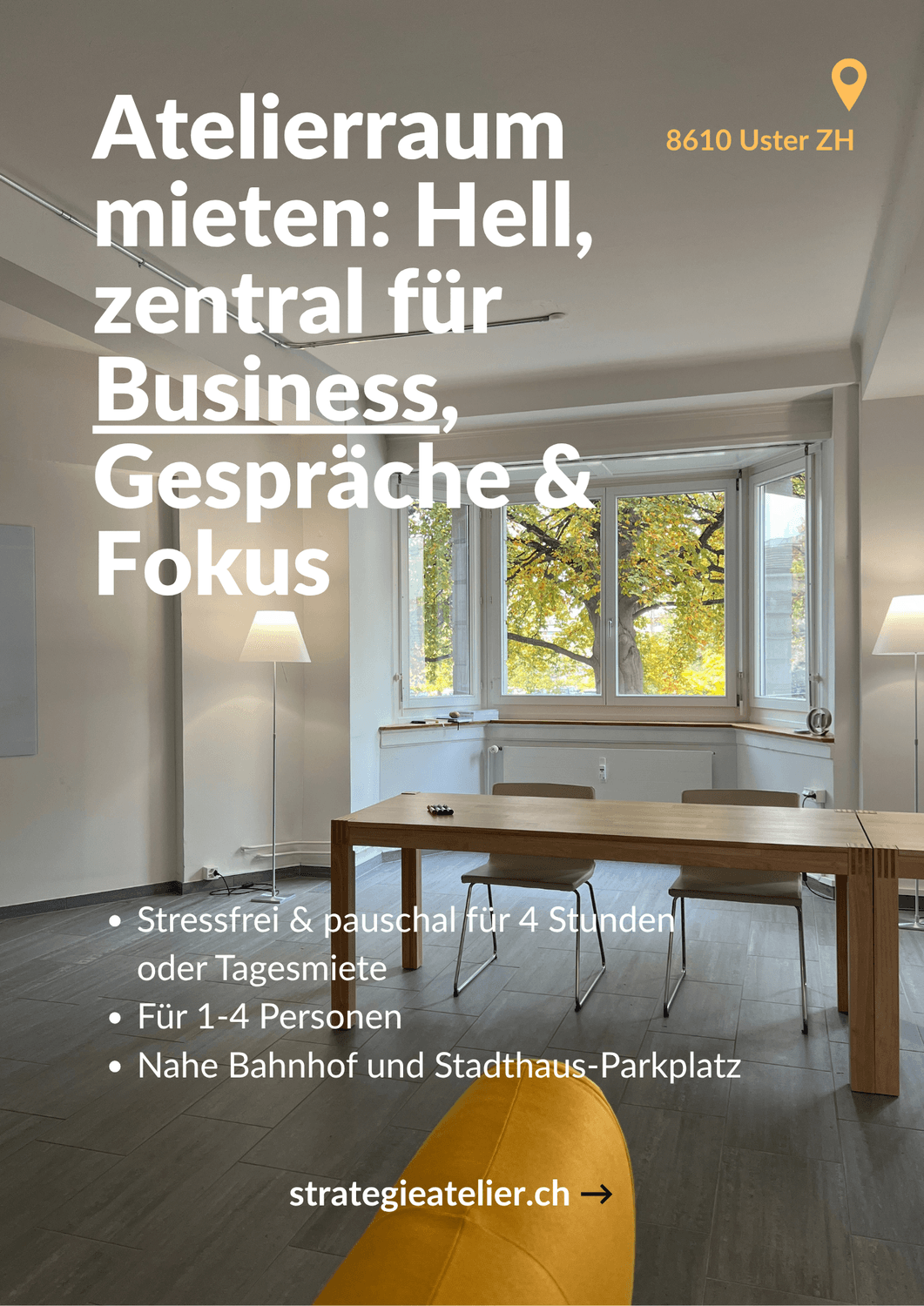 Flyer Meetingraum mieten in Uster