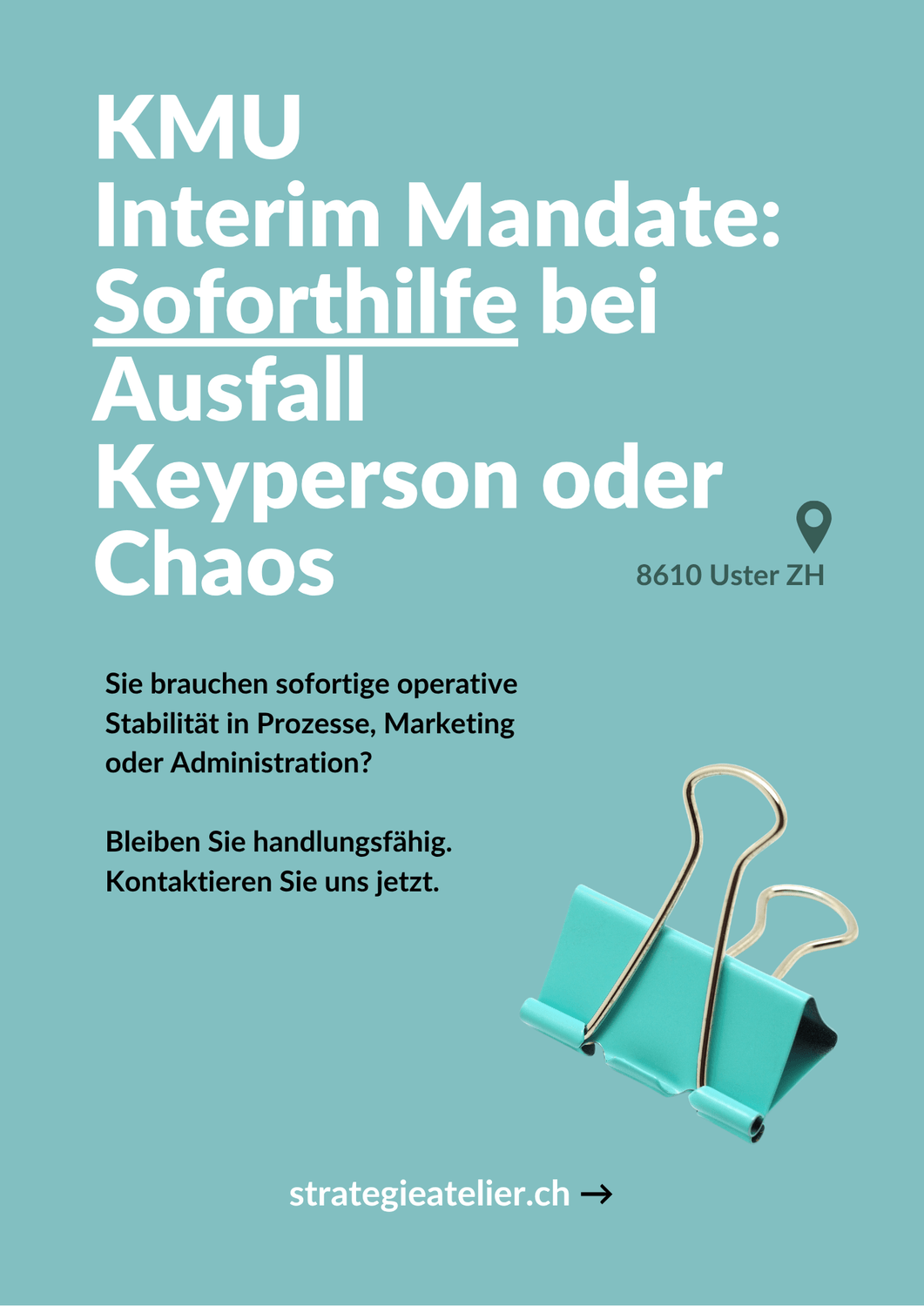 Flyer zu KMU Interim Mandate