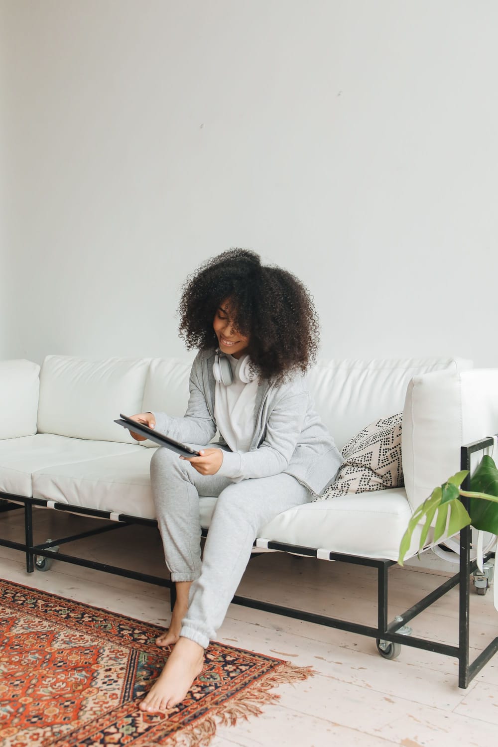 Woman excited about her business results