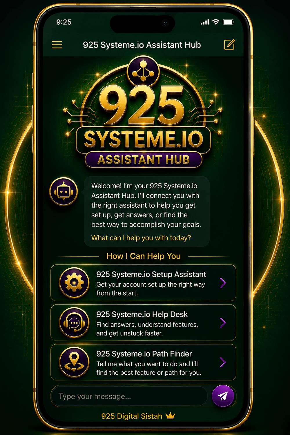 925 Systeme.io Assistant Hub