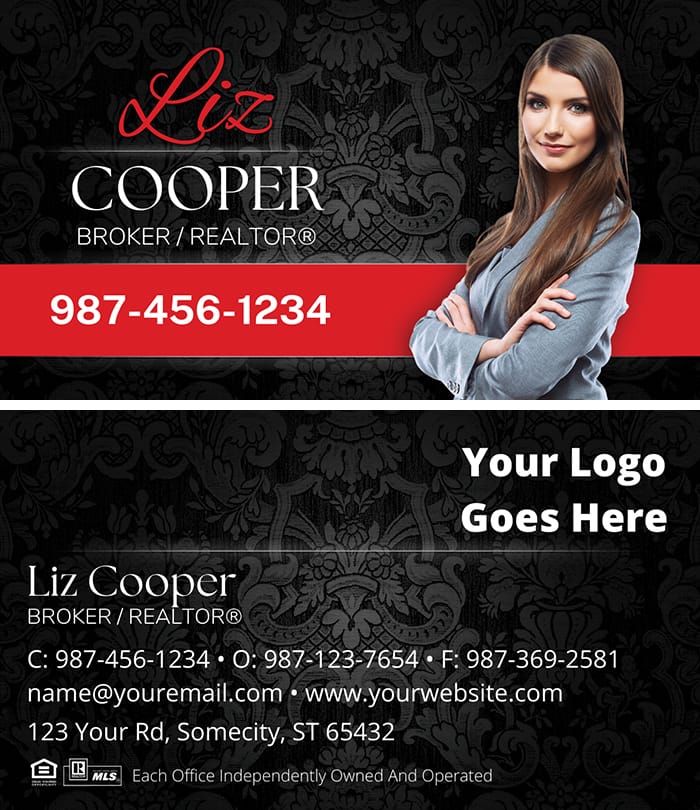 Real Estate business card business card front/back set design #11