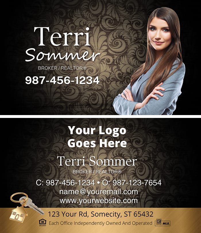 Real Estate business card business card front/back set design #09