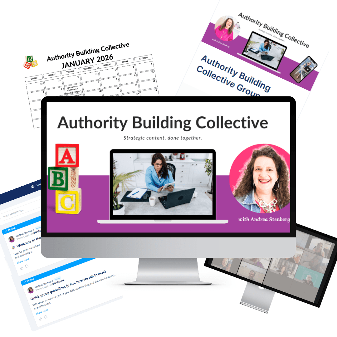 Join the Authority Building Collective and be seen as the expert you are.