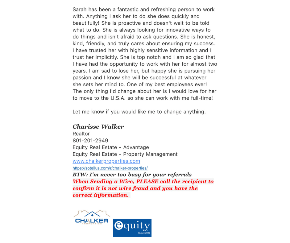 Testimonial from Chharrisse