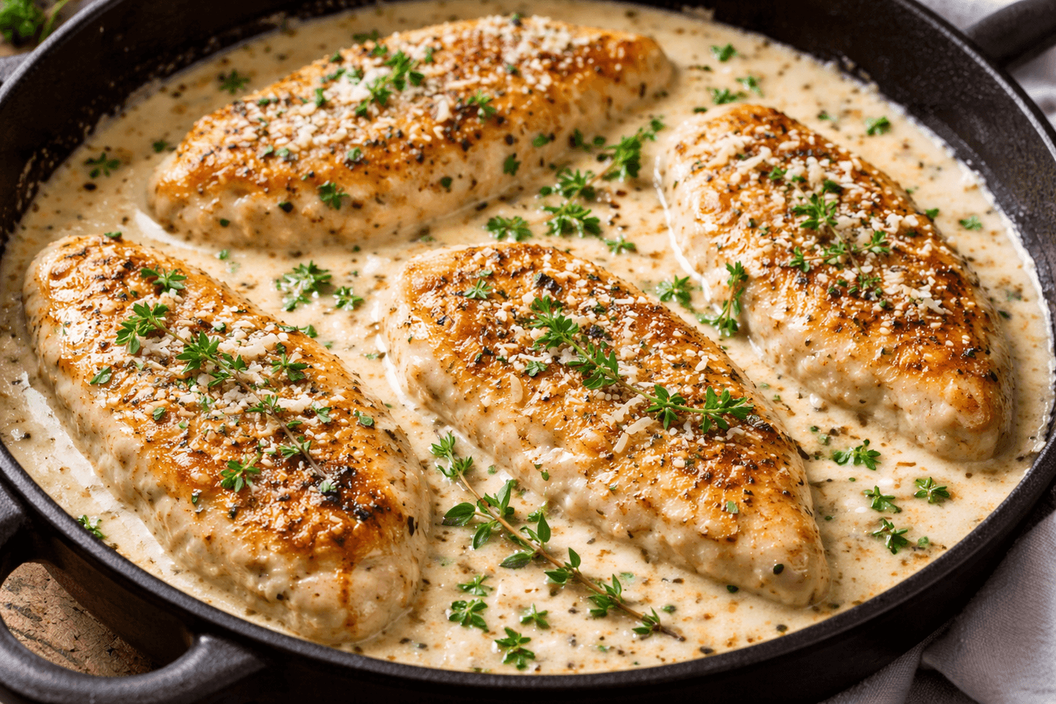 Recette poulet crémeux keto