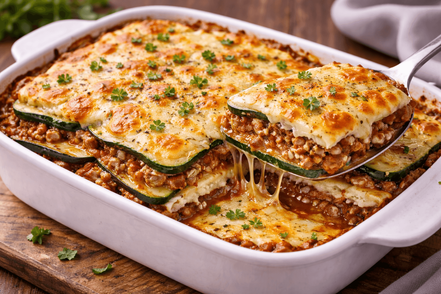 Lasagnes keto courgette