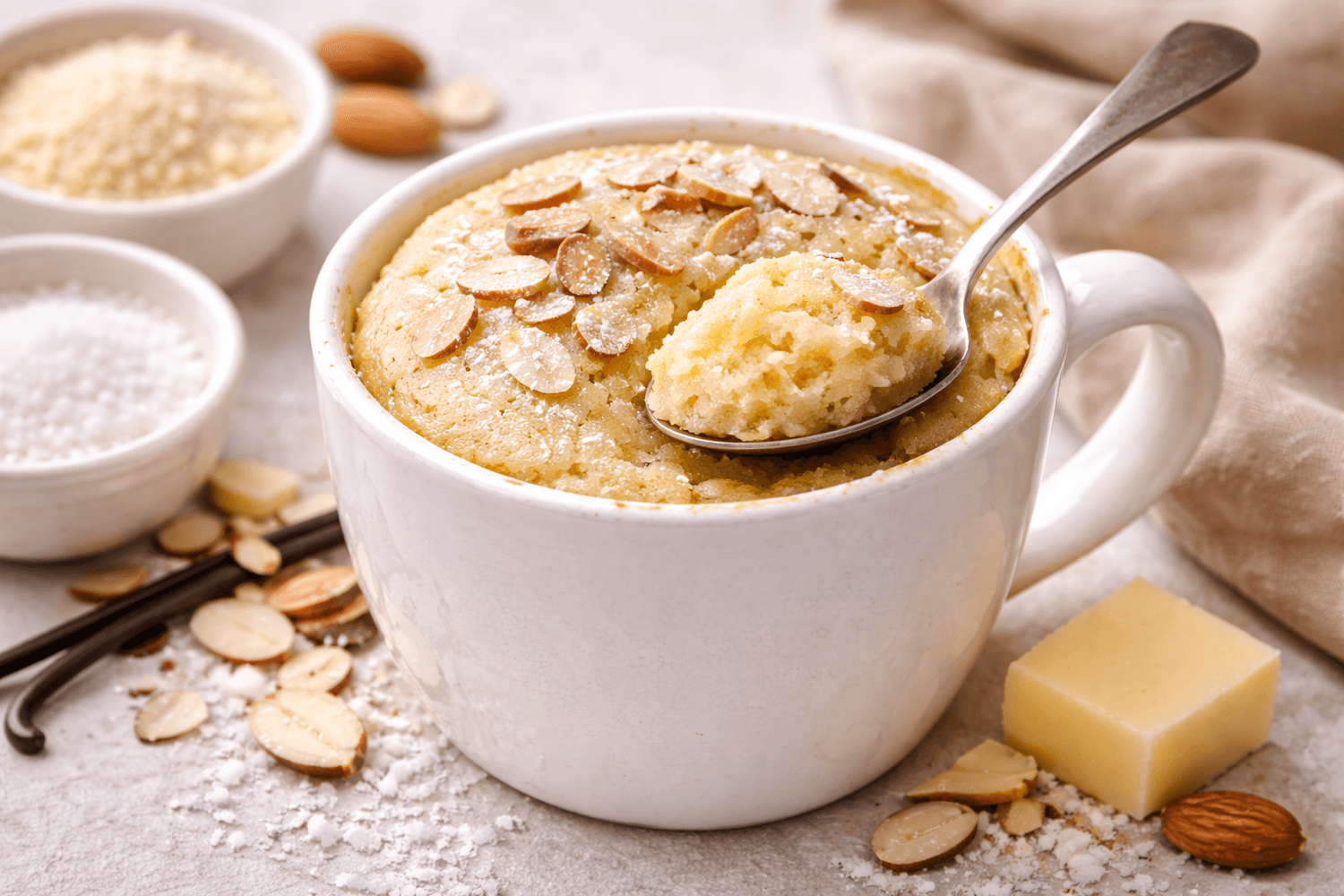 Mug cake keto vanille