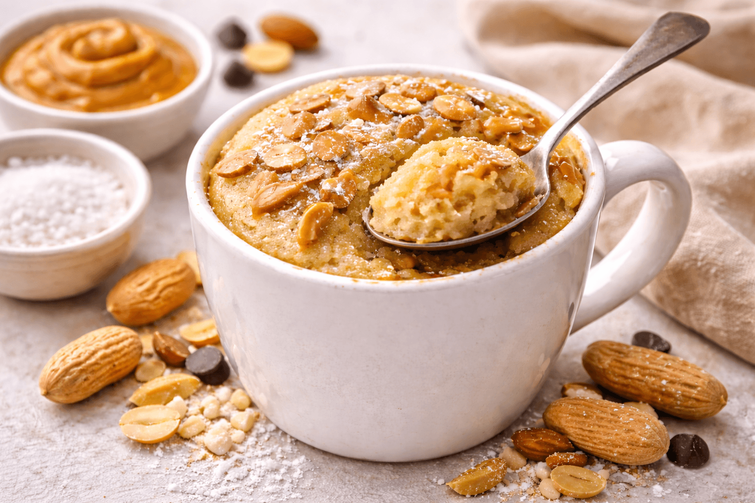Mug cake keto beurre de cacahuète