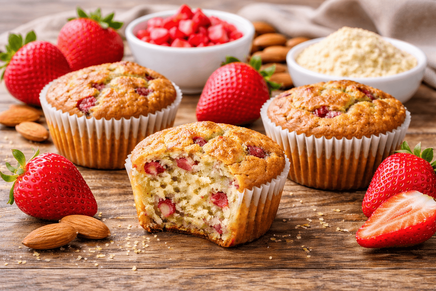 Muffin fraise keto