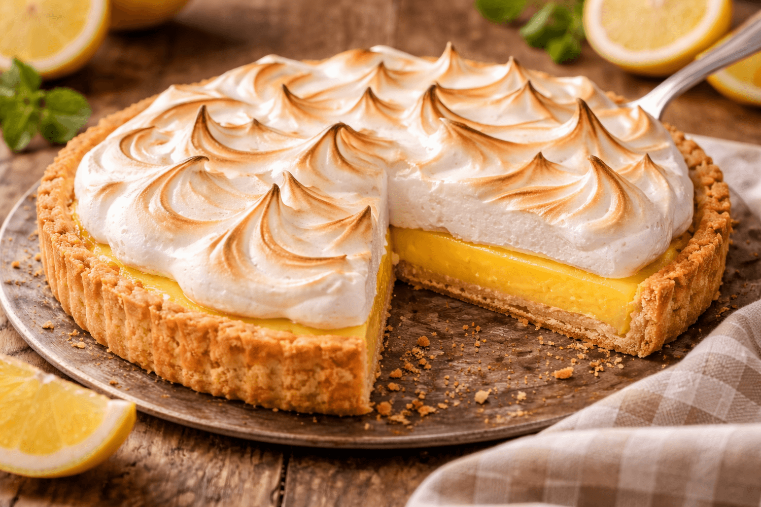 tarte au citron meringuée keto