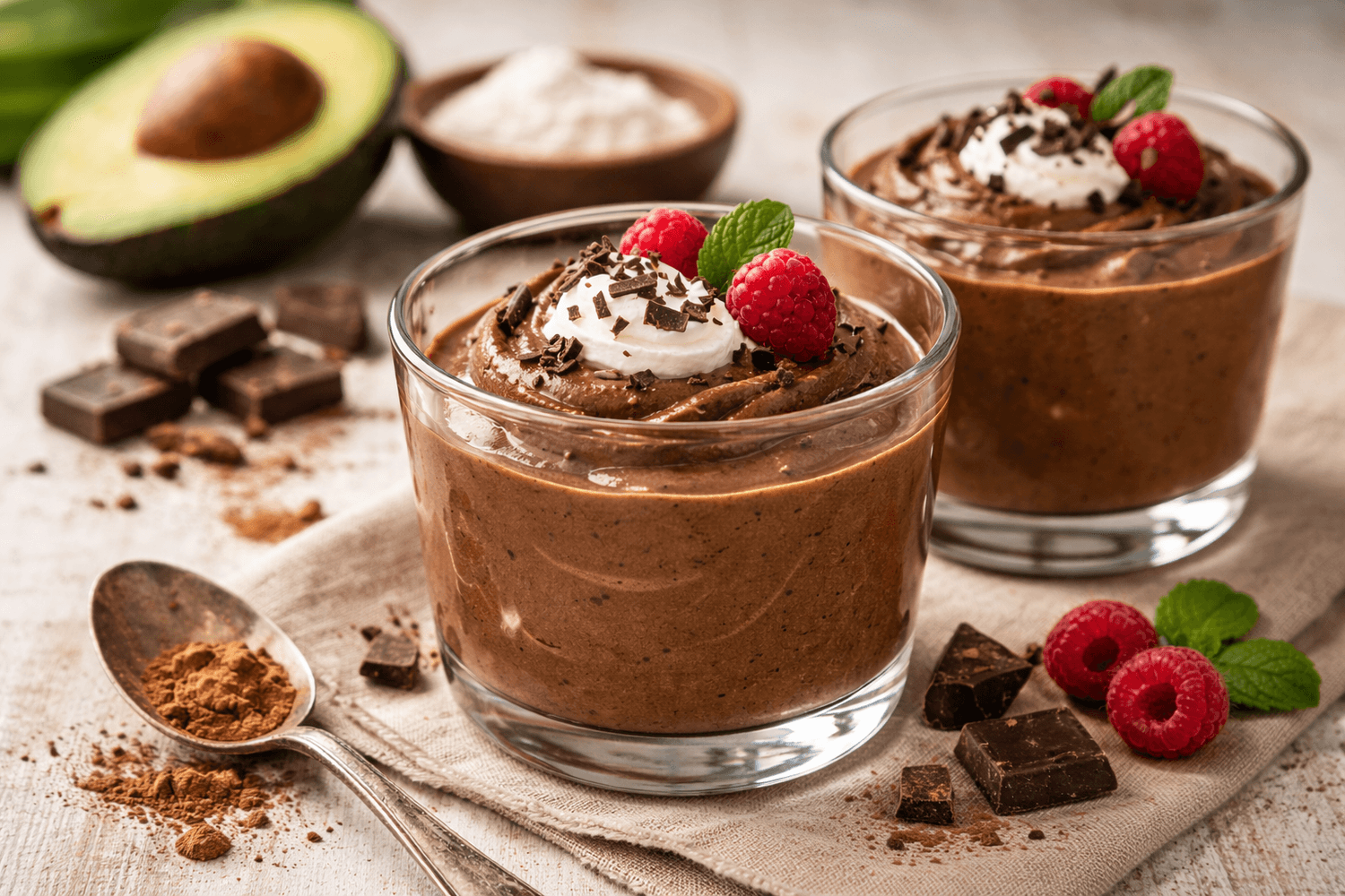 pouding chocolat avocat keto