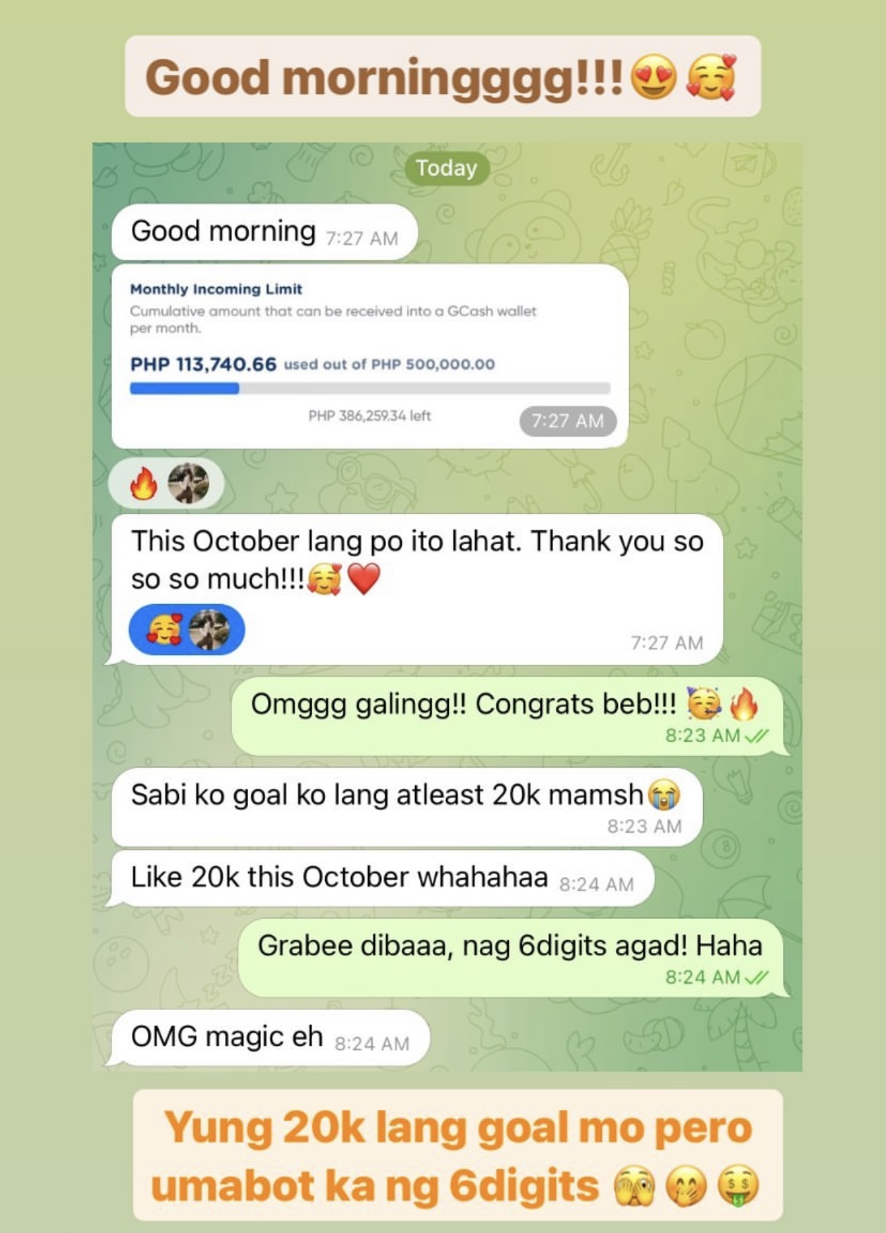 yung 20k lang goal mo pero umabot ka ng 6 digits!!!