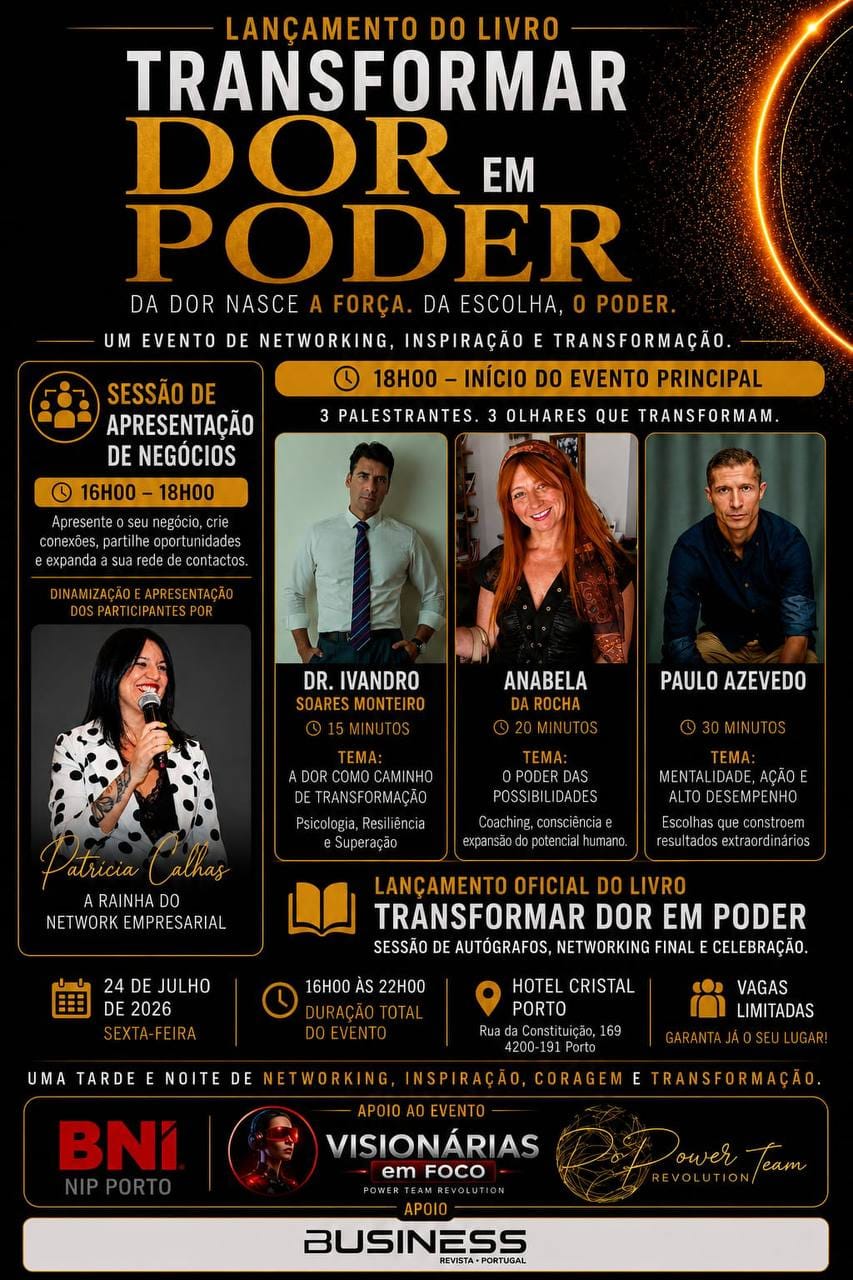 Cartaz do evento Transformar Dor em Poder