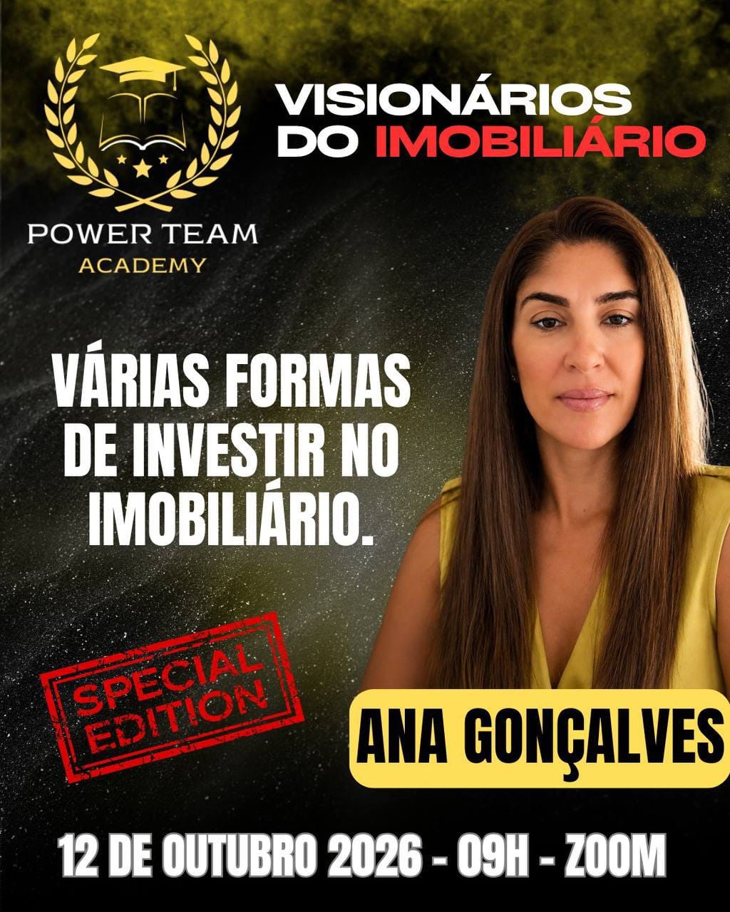 Ana Gonçalves, oradora da aula Várias Formas de Investir no Imobiliário