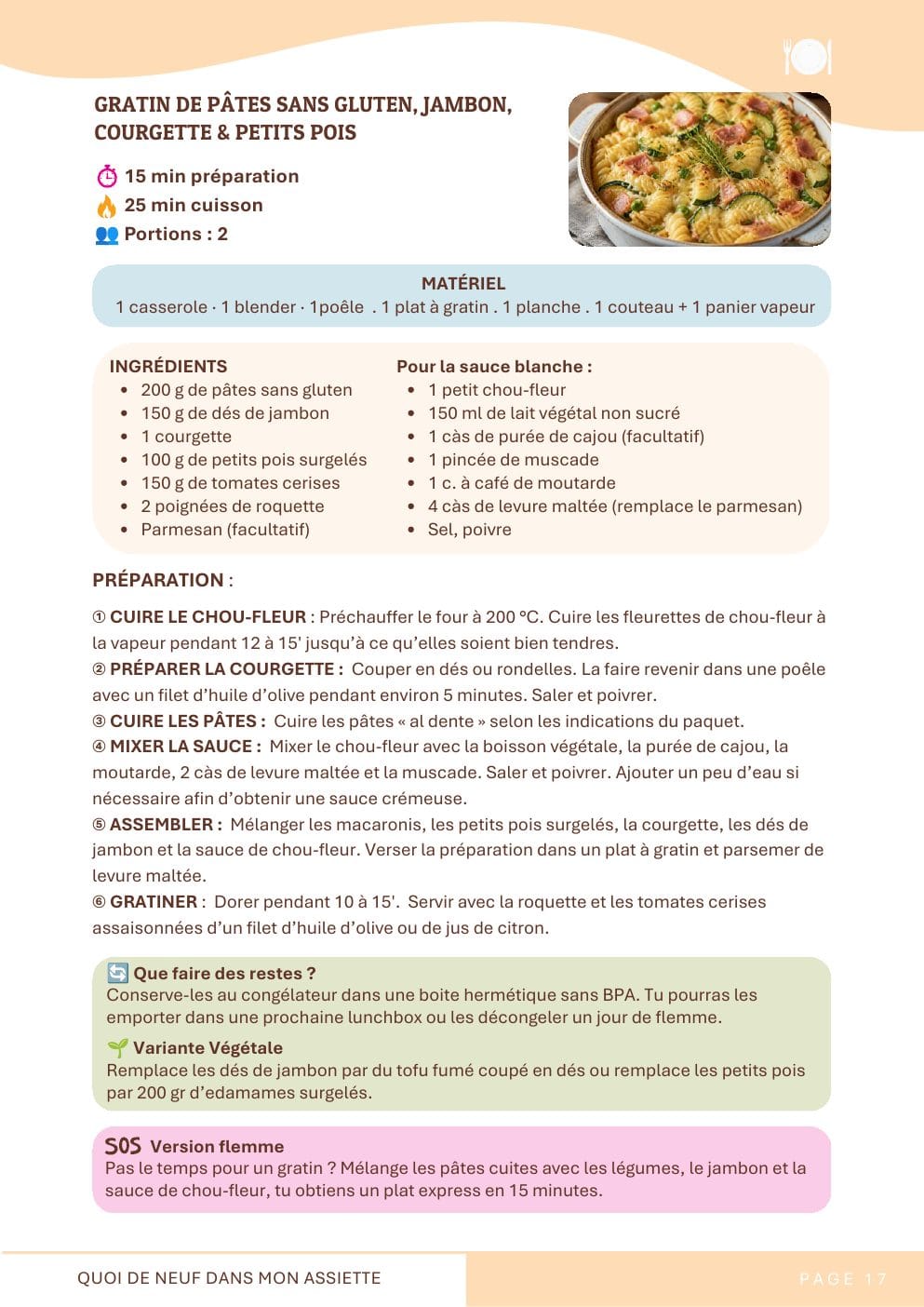 Exemple de recette du Kit anti-charge mentale