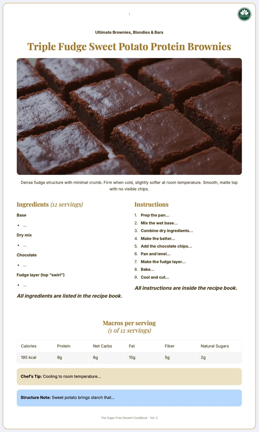 homemade sugar-free dessert