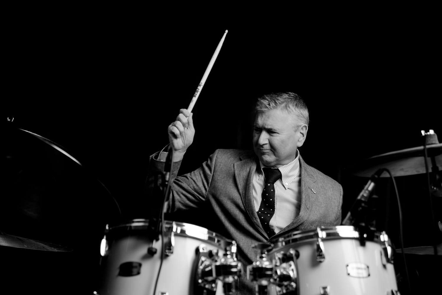 Steve White at the drum kit