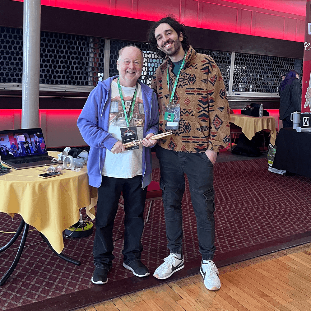 Dan and Colin Woolway at the Dorset Drum Festival