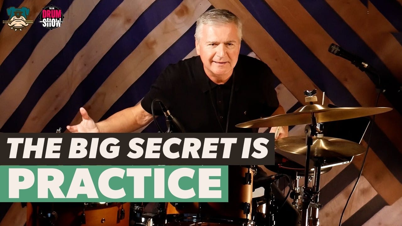 Steve White in the Drum Dog Experience room at The UK Drum Show 2025