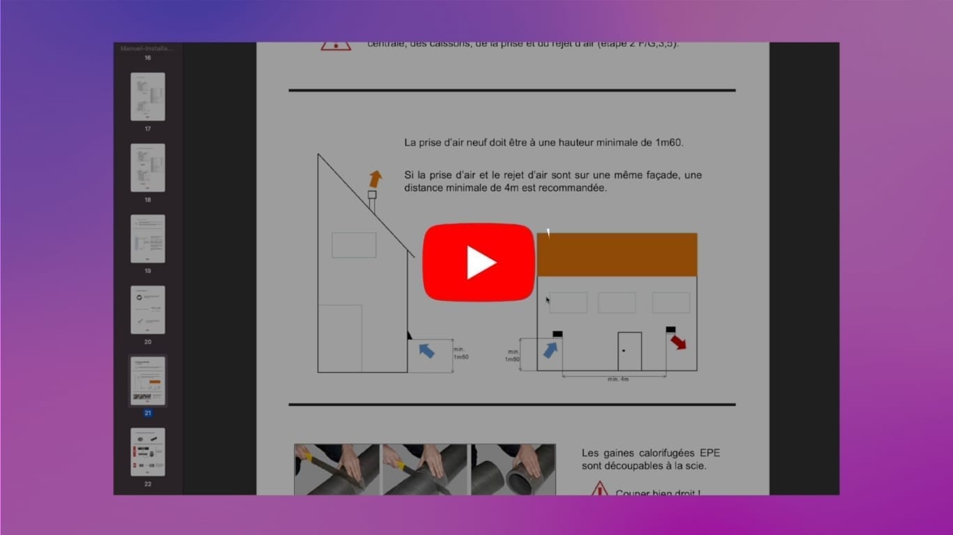 réalisation installer VMC double flux soi meme