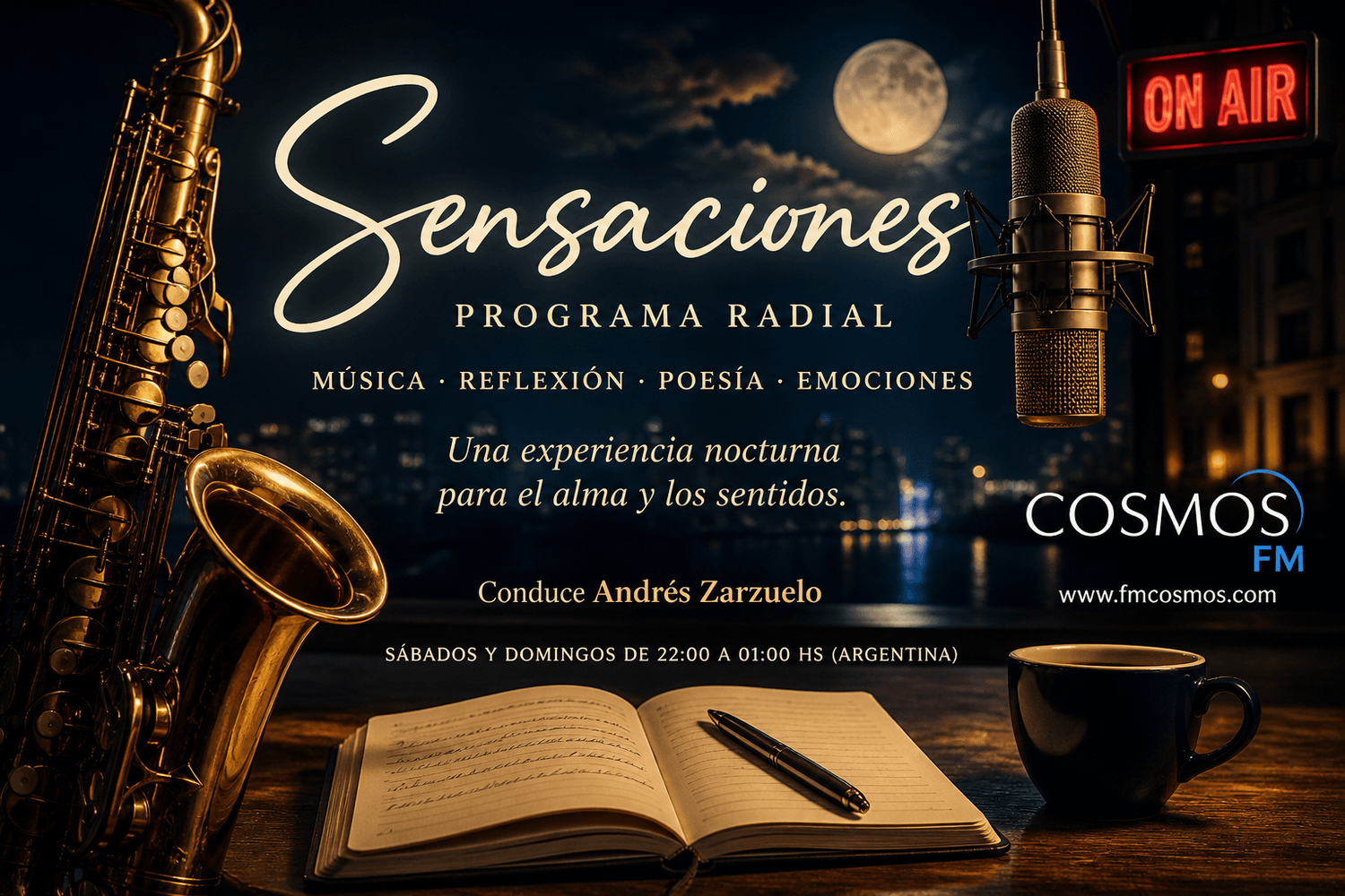 Sensaciones, para escuchar en vivo radio el fin de semana