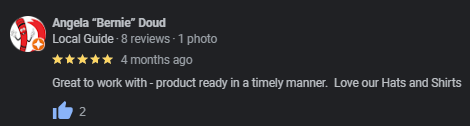 5-star Review by a happy customer for Bates Apparel in Murfreesboro, TN