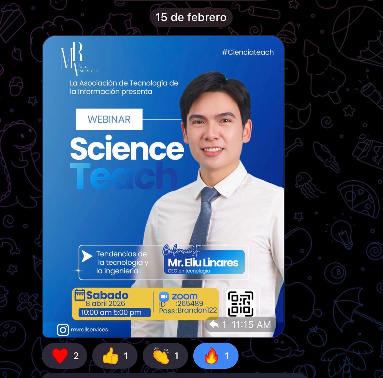 Diseño compartido por alumno de Canva Max