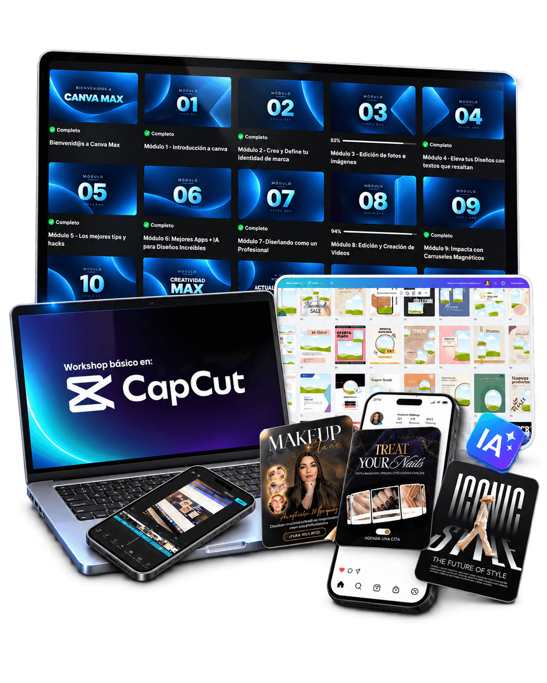 Curso Canva MAX y ejemplos de contenido creativo
