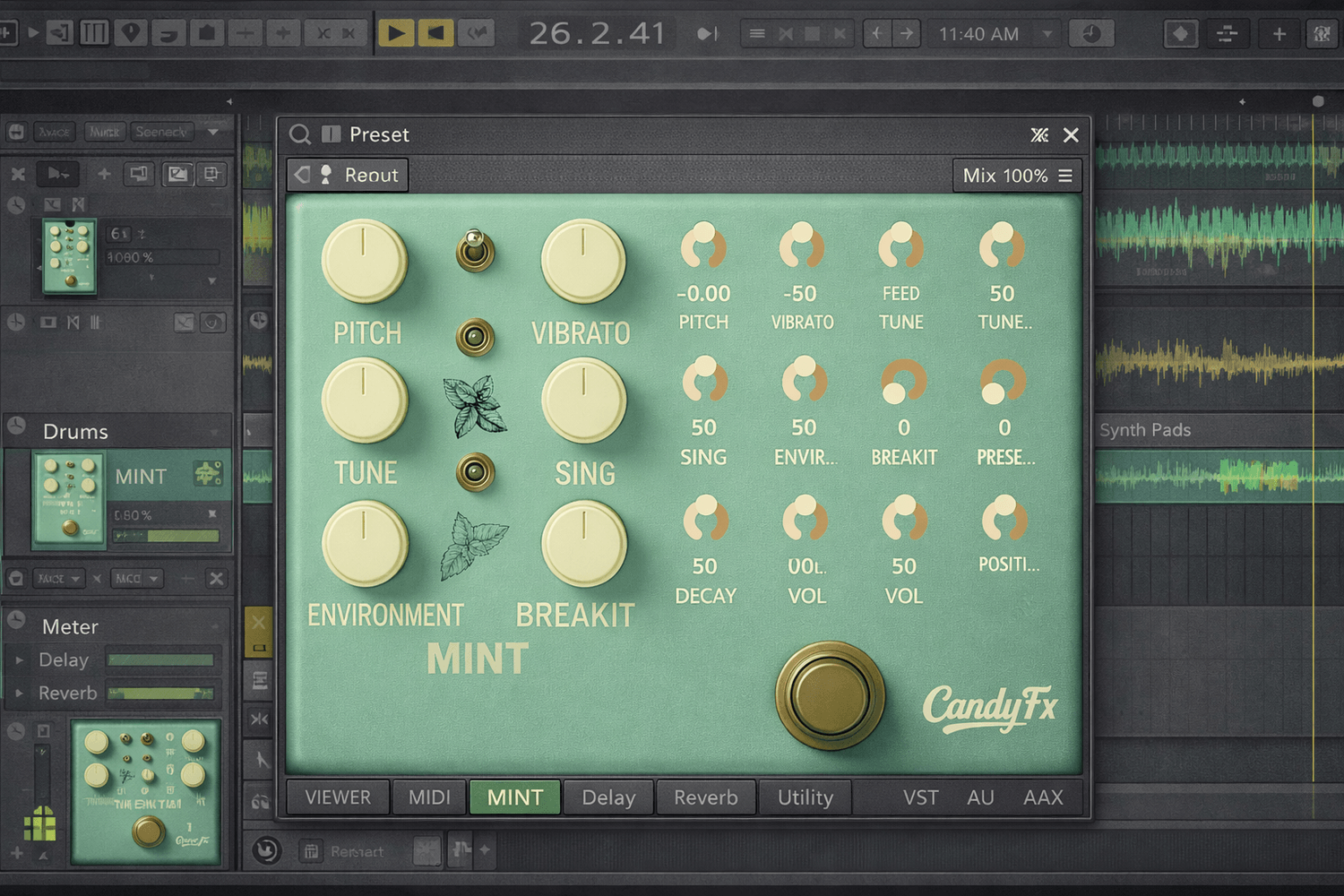 Creative Audio Plugin VST for Sound Design | MINT by CandyFX