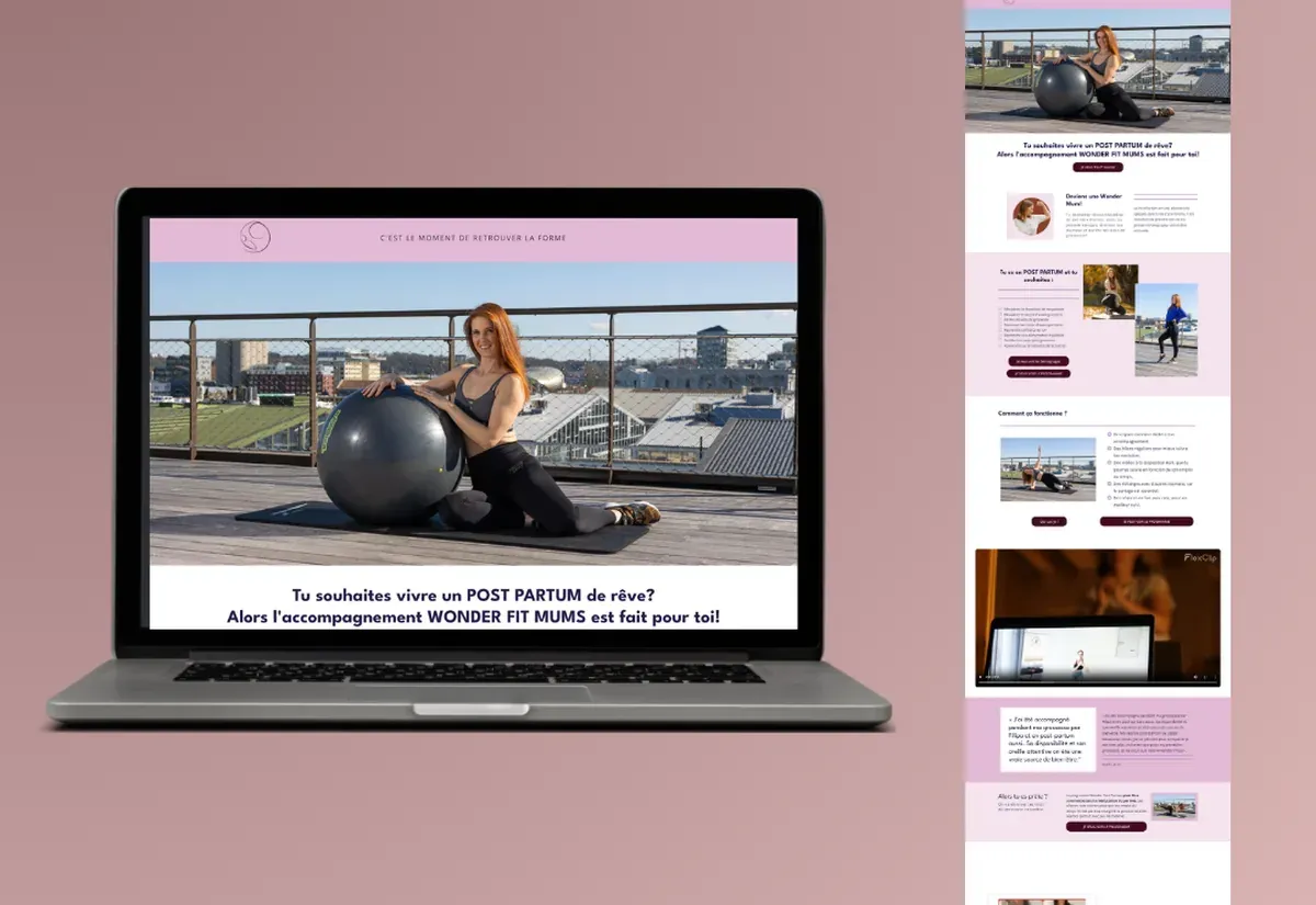 Wonderfitmums — tunnel de vente réalisé par Digitalsunshine