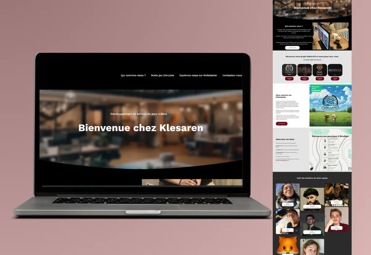Klesarem — site vitrine réalisé par Digitalsunshine