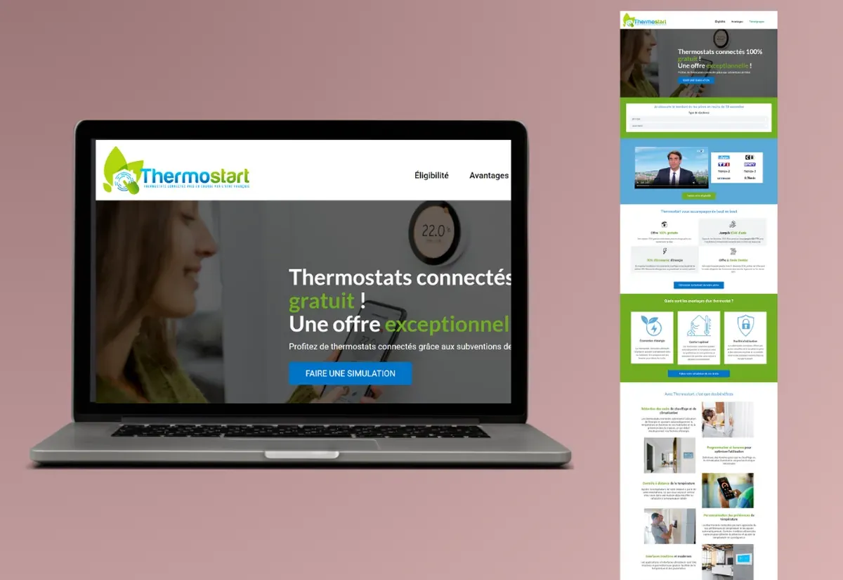 Thermostats connectés — boutique en ligne réalisé par Digitalsunshine