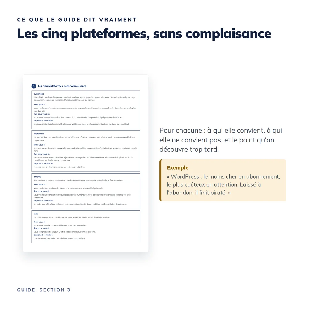 Kit « Quelle plateforme pour votre site » 2026 5