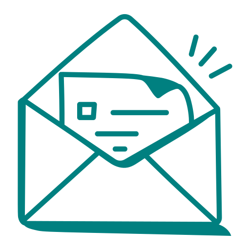 "Icone de reception d'email"