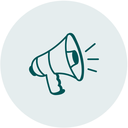 alt="Icône de megaphone"