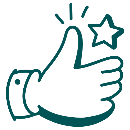 alt="Icône de pouce levé avec une étoile"