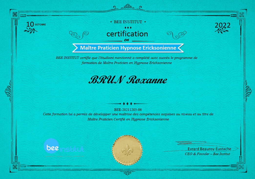 Certificat Maître Praticien