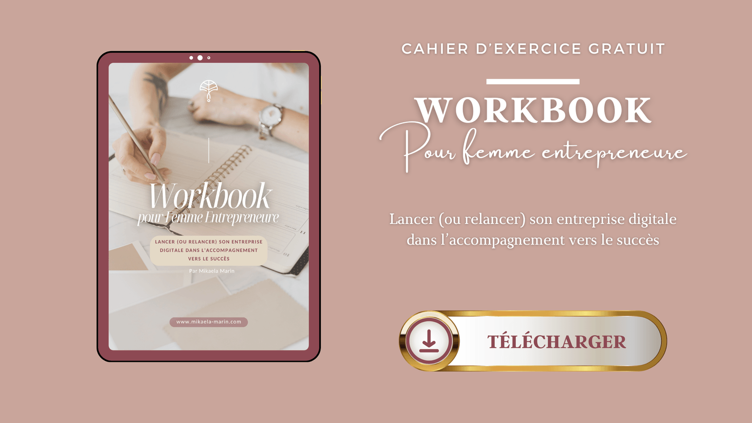 Cahier d'exercice pour femme entrepreneure