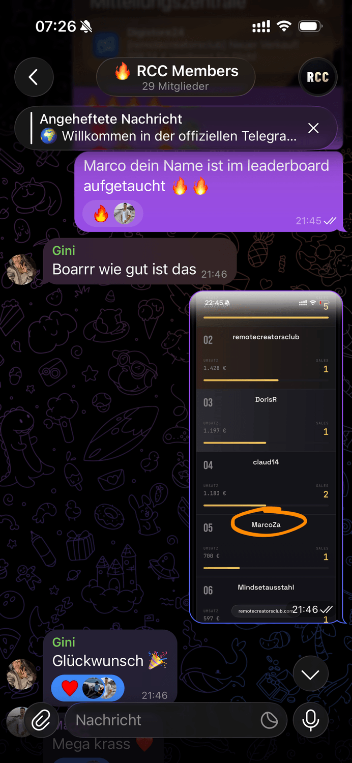 Rückmeldung aus der RCC Community – Social Proof 8